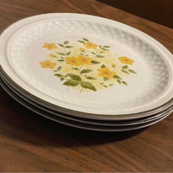 Nikko China Color Stone Sunmist Dinner Plates- Set of 3 - Picture 2 of 7